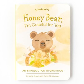 Slumberkins Honey Bear, I\'m Grateful for You Book + Melon Peep + Violet Peep + Basket - Easter Gift Set, SEL Social Emotional Learning Toys for Boys & Girls