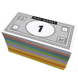 Opoly Play Money - 520Pcs Fake Money for Board Games - 65 of Each Bill in 8 Denominations - $1, 5, 10, 20, 50, 100, 500, & $1000 - Paper Money for Pretend Play Cashier, Refill Packs