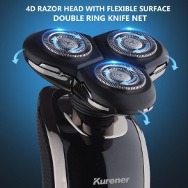 Electric Razor for Men Shaver Rechargeable Waterproof Rotary for Shaving with Nose Trimmer Sideburns Trimmer Face Cleaning Brush Electric Razor for Men Shaver Rechargeable Waterproof Rotary for Shaving with Nose Trimmer Sideburns Trimmer Face Cleaning Brush