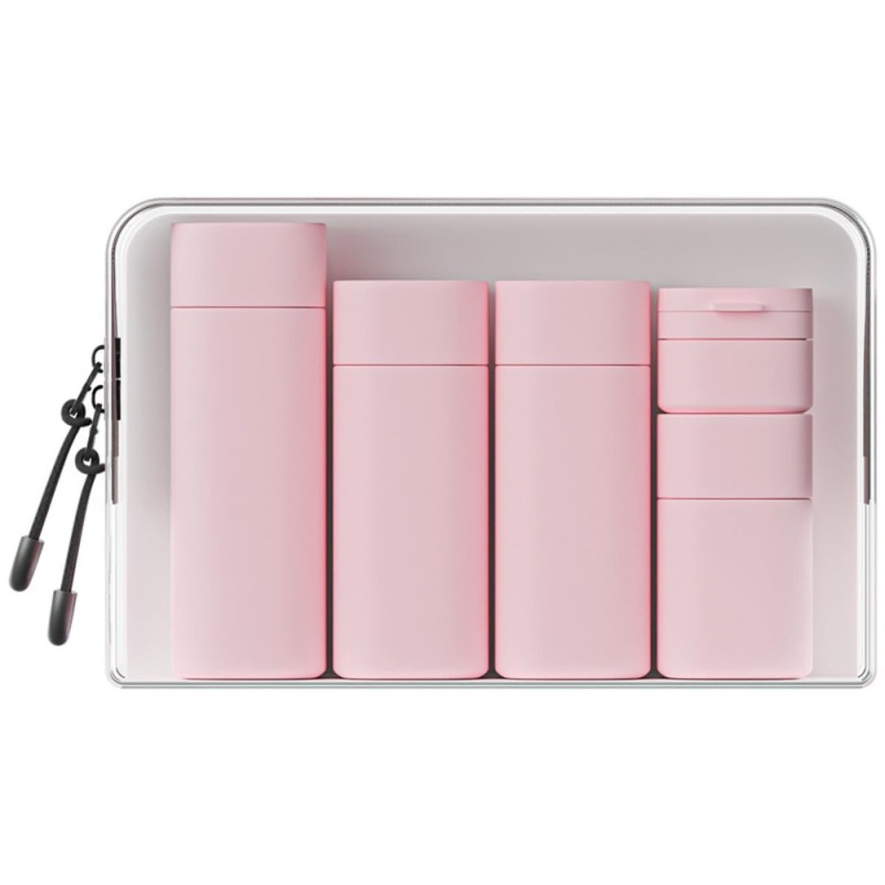FANPOI 5pcs Travel Cream Dispenser Bottles Set, TSA Approved, Travel Essentials (Pink)