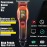 Hair Beard Trimmer for Men, Professional T Liners Clippers for Men, Mens Cordless Barber Clippers, Zero Gapped Grooming Hair Cutting Kit, LCD Rechargeable Shaver Clippers Gifts for Men, Red