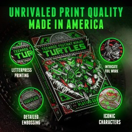 theory11 Teenage Mutant Ninja Turtles Premium Playing Cards, Poker Size Standard Index, Luxury Playing Cards