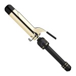 HOT TOOLS New and Improved 24K Gold Professional 1.5 Extended Barrel Curling Iron with Clamp for Loose Curls | 24K Gold Technology for Long-Lasting Results & Longer Barrel for Easy Styling