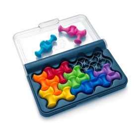 SmartGames IQ Waves | Boost Logic and Problem Solving Skills | 120 Challenges from Easy to Expert | Great for Ages 6 - Adult | A Fun Travel Game in a Portable Case | Unique Soft Touch Game Pieces