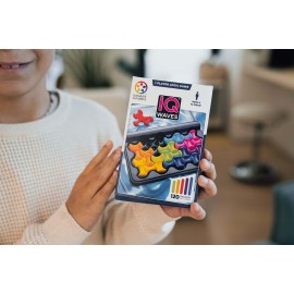 SmartGames IQ Waves | Boost Logic and Problem Solving Skills | 120 Challenges from Easy to Expert | Great for Ages 6 - Adult | A Fun Travel Game in a Portable Case | Unique Soft Touch Game Pieces