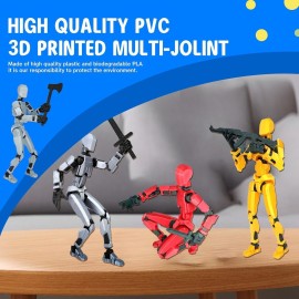 MerryXD T13 3D Action Figure,Assembly Completed Dummy Nova Titan Lucky 13 Action Figure 3D Printed Multi-Jointed Movable Toy Golden