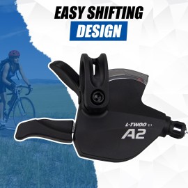 WEEROCK Bike Shifter Lever 7 Speeds Right Thumb Gear Shift Lever for Mountain Bicycle