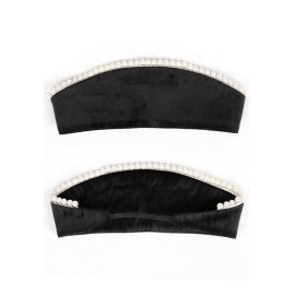 C-ZOFEK Anne Headband Pearl Tudor French Hood Gothic Renaissance Halloween Hair Accessory (Black-B) C-ZOFEK Anne Headband Pearl Tudor French Hood Gothic Renaissance Halloween Hair Accessory (Black-B)