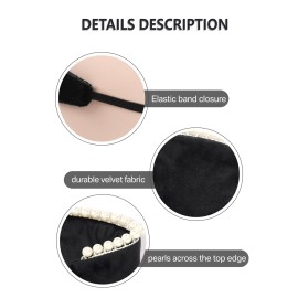 C-ZOFEK Anne Headband Pearl Tudor French Hood Gothic Renaissance Halloween Hair Accessory (Black-B) C-ZOFEK Anne Headband Pearl Tudor French Hood Gothic Renaissance Halloween Hair Accessory (Black-B)