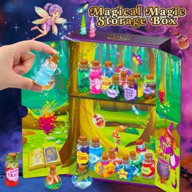CARTELL Fairy Magic Potions Kit for Kids, Upgraded 26 DIY Mixed Magic Wizard Potion Bottles, Mystery Potions Craft Kit, Christmas Decorations Birthday Gifts for Age 6 7 8 9 10+ Year Old Girls Boys