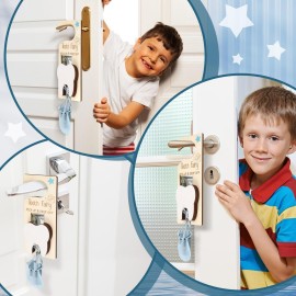 DoubleFill Tooth Fairy Holder Bag Hanger with Money Slot Keepsake Bottle Velvet Pouch Tooth Fairy Box Encourage Gift for Lost Teeth Boy Girl Milk(Classic,Blue)