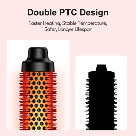 Farery Thermal Brush Creates 90\'s Voluminous Style, Non-Blowing Heated Round Brush, 1 1/2 Inch Hot Curling Brush with Adjustable Temp, Easier & Faster & Smoother, Dual Voltage for Travel Farery Thermal Brush Creates 90\'s Voluminous Style, Non-Blowing Heated Round Brush, 1 1/2 Inch Hot Curling Brush with Adjustable Temp, Easier & Faster & Smoother, Dual Voltage for Travel