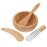 NOLITOY Wooden Facial Mask Mixing Bowl Kit, DIY Skin Care Tools with Face Mask Brush and Spatula for Esthemax Masks