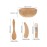 NOLITOY Wooden Facial Mask Mixing Bowl Kit, DIY Skin Care Tools with Face Mask Brush and Spatula for Esthemax Masks