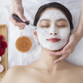 NOLITOY Wooden Facial Mask Mixing Bowl Kit, DIY Skin Care Tools with Face Mask Brush and Spatula for Esthemax Masks