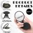Gulfmew 18 Pcs 2.76 Inch Inspirational Compact Mirror Bulk Party Favors Quinceanera Gift Purse Small Mirror Pocket Mini Gifts for Women Adult Coworker Halloween Christmas Friends (Black)