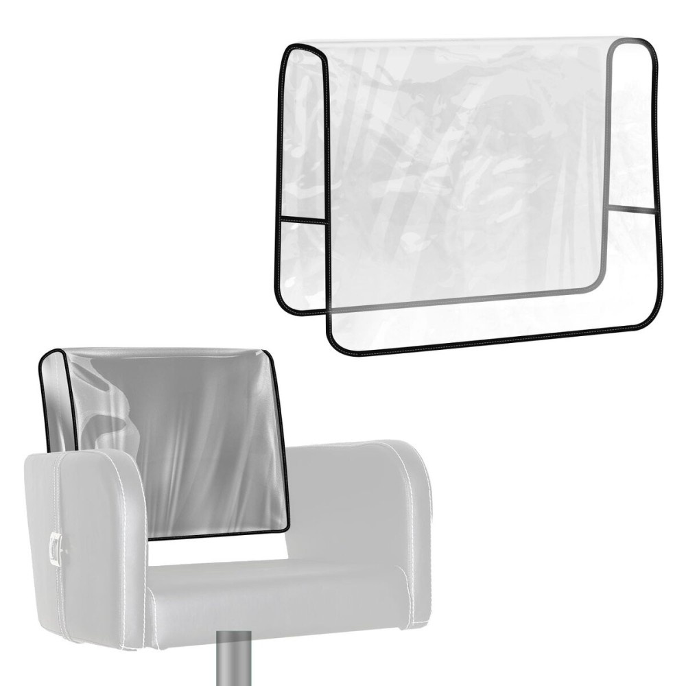 Salon Chair Cover - 20x 15x 4.5Seat Covers Black,Salon Chair Covers Protectors,Square Salon Chair Covers Protectors fits Most Salon Chairs,Reinforced Precision Stitched Clear Covers (1)