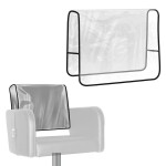 Salon Chair Cover - 20x 15x 4.5Seat Covers Black,Salon Chair Covers Protectors,Square Salon Chair Covers Protectors fits Most Salon Chairs,Reinforced Precision Stitched Clear Covers (1)