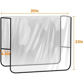 Salon Chair Cover - 20x 15x 4.5Seat Covers Black,Salon Chair Covers Protectors,Square Salon Chair Covers Protectors fits Most Salon Chairs,Reinforced Precision Stitched Clear Covers (1)