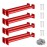 TAYUQEE Monkey Bars for Backyard 16.5in Heavy Duty Metal Monkey Bars for Kids, 8 PCS Playset Monkey Bar Rods with Mounting Plates and Powder Coating for Indoor Outdoor Backyard Playground