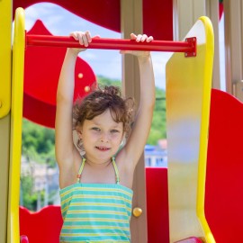 TAYUQEE Monkey Bars for Backyard 16.5in Heavy Duty Metal Monkey Bars for Kids, 8 PCS Playset Monkey Bar Rods with Mounting Plates and Powder Coating for Indoor Outdoor Backyard Playground