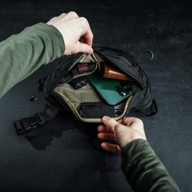 Eberlestock Bando Bag XL - Tactical Men\'s Fanny Pack w/Adjustable Waist Belt, Zippered Pockets, Compact Lightweight Belt Bag, Everyday Hip Pouch for Travel Outdoor Running Hunting, Black