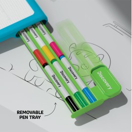 Discovery Glow Tracing Light-Up Art Tablet - Includes 10 Templates, 10 Blank Sheets, 6 Washable Markers| Writing Drawing Tablet for Kids| Craft Kit for Boys Girls| Doodle Board Drawing Pad Toy Gift