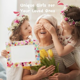 LEJITEKK DIY Picture Frame Craft Kit for Kids - Crafts for Girls 8-12, Tween Girls Gifts 10-12, Mosaic Kids Arts and Crafts Ages 6-8