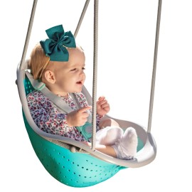 Child Swing Seat, 6 Months to 3 Years of Age. Soft, Durable, Flexible and Breathable. Adjustable Straps and Clips, Weather Resistant and Fully Assembled. 10 Deep x 15 W x 19 H, by XDP Recreation