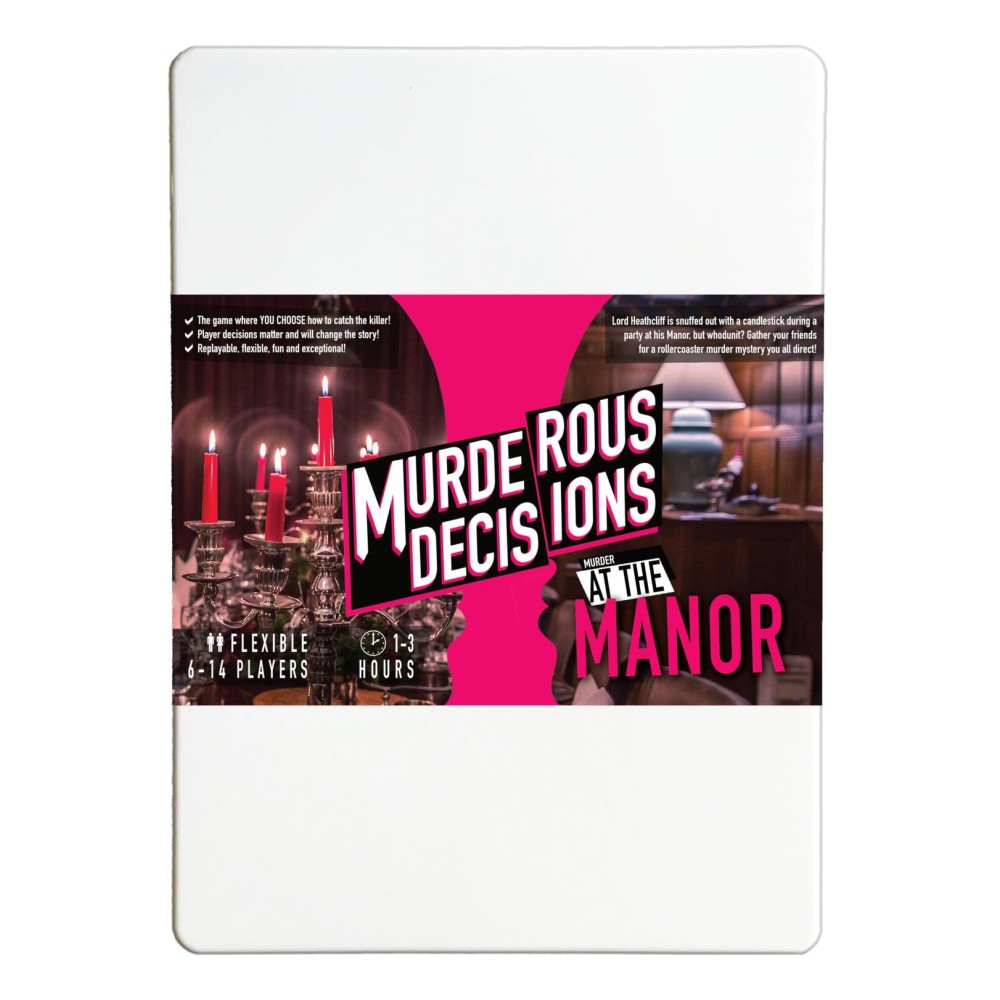 Murder at The Manor (2024) 6-14 Player Flexible Murder Mystery Dinner Party Game