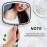 Koonero Small Wall Mount Hand Mirror with Handle, for Vanity Makeup Home Salon Travel Use (Square Black 9.3inx6.6in)