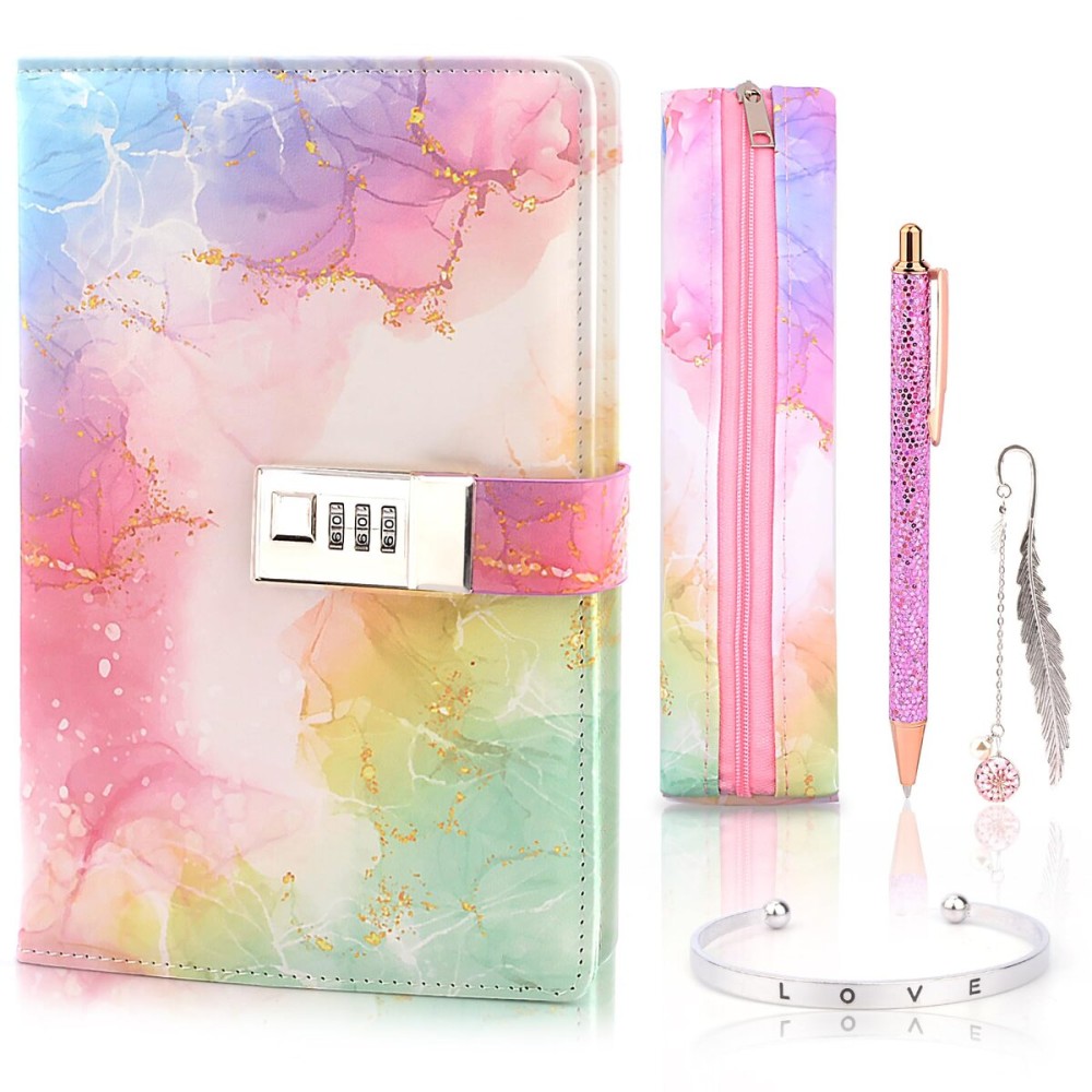 Diary with Lock for Girls Ages 8-12, Birthday Gifts for Teen Girls, Diary for Kids Locked Journal for Girl Notebook Journal Back to School Gifts for Girls 8 9 10 11 12 13 14 15 Teens Tweens