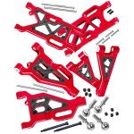 RCMYou Aluminum Suspension A Arms Upgrades Part for 1/8 Typhon 6S,1/7 Felony Infraction Limitless 6S BLX,Front Upper & Front Lower & Rear Lower Suspension A Arms Hops up w/Pivot Balls,Red