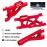 RCMYou Aluminum Suspension A Arms Upgrades Part for 1/8 Typhon 6S,1/7 Felony Infraction Limitless 6S BLX,Front Upper & Front Lower & Rear Lower Suspension A Arms Hops up w/Pivot Balls,Red