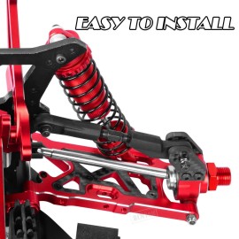 RCMYou Aluminum Suspension A Arms Upgrades Part for 1/8 Typhon 6S,1/7 Felony Infraction Limitless 6S BLX,Front Upper & Front Lower & Rear Lower Suspension A Arms Hops up w/Pivot Balls,Red