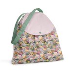Esembly Day Bag - Reusable Wet and Dry Bag Made From Recycled Fabric With Dual Waterproof Compartments for Cloth Diapers, Swimsuits, Toiletries, and Snacks - Botanic Garden