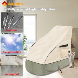 Aacabo Massage Chair Cover 59x39x30 Inch 600D Oxford Cloth Full Body Shiatsu Massage Chair Protective Cover with Drawstring Waterproof Dustproof Massage Chair Protector Cover