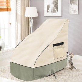 Aacabo Massage Chair Cover 59x39x30 Inch 600D Oxford Cloth Full Body Shiatsu Massage Chair Protective Cover with Drawstring Waterproof Dustproof Massage Chair Protector Cover