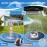 YAUNGEL Splash Pad for Dogs and Kids, 97in Non-Slip Splash Sprinkler Pad 0.58mm Thickened Durable and Foldable Dog Pool Inflatable Summer Outdoor Water Toys, Mix Colors