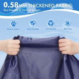 YAUNGEL Splash Pad for Dogs and Kids, 97in Non-Slip Splash Sprinkler Pad 0.58mm Thickened Durable and Foldable Dog Pool Inflatable Summer Outdoor Water Toys, Mix Colors