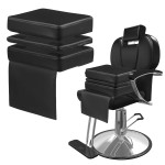 HOMBYS Adjustable Salon Booster Seat for Kids Leather Children Cushion for Barber Chair, Cushion for Styling Chair, Different Heights are Adjustable to fit Children from 3-10 Years Old, 14.5x11