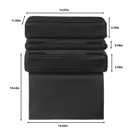 HOMBYS Adjustable Salon Booster Seat for Kids Leather Children Cushion for Barber Chair, Cushion for Styling Chair, Different Heights are Adjustable to fit Children from 3-10 Years Old, 14.5x11