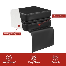 HOMBYS Adjustable Salon Booster Seat for Kids Leather Children Cushion for Barber Chair, Cushion for Styling Chair, Different Heights are Adjustable to fit Children from 3-10 Years Old, 14.5x11