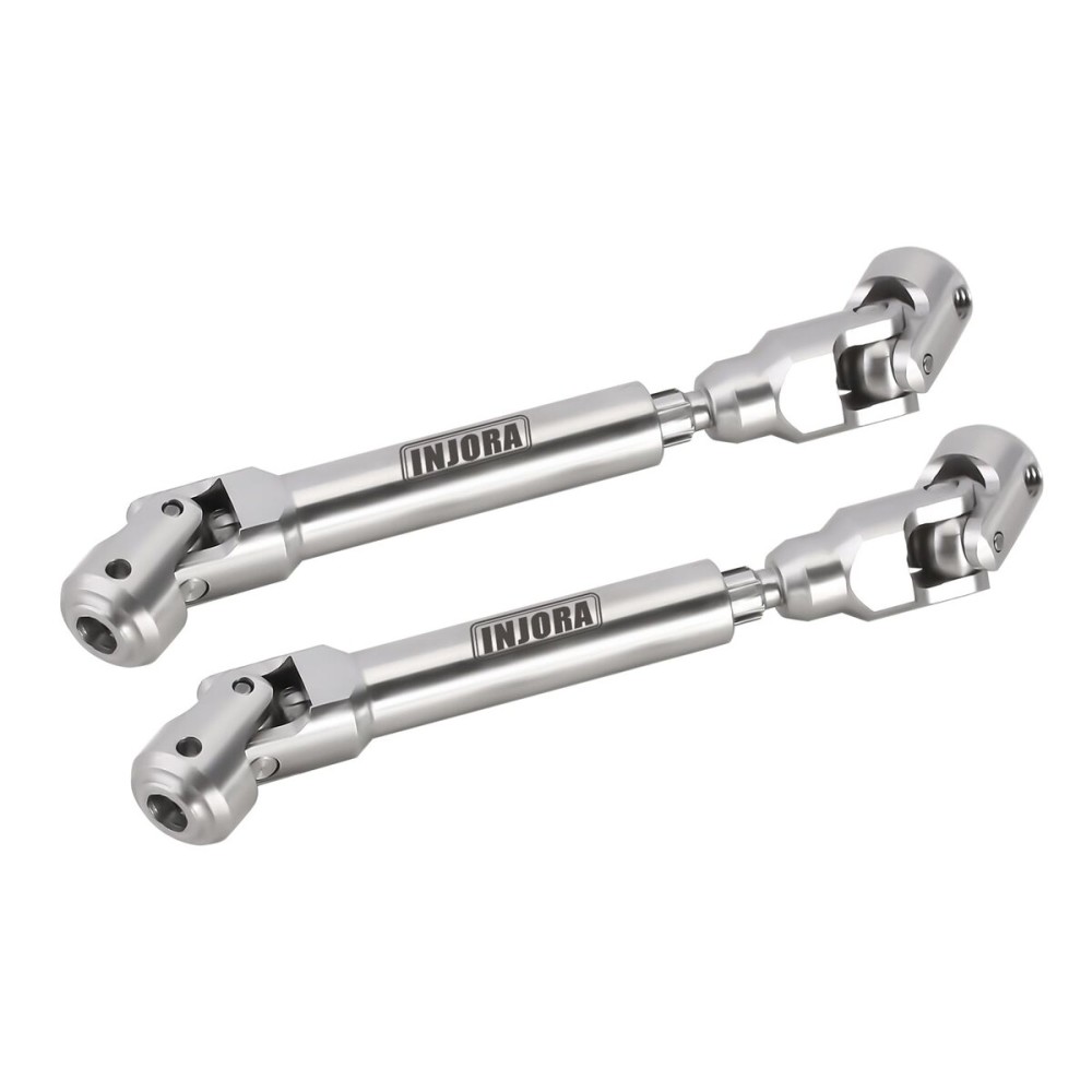 INJORA Stainless Steel Drive Shafts for FMS FCX10 Upgrade 1/10 RC Crawler, 104-139mm