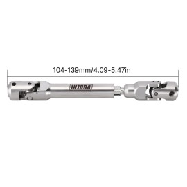 INJORA Stainless Steel Drive Shafts for FMS FCX10 Upgrade 1/10 RC Crawler, 104-139mm