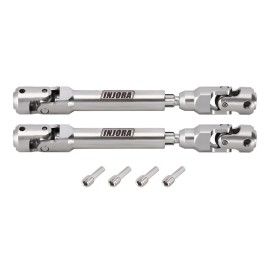 INJORA Stainless Steel Drive Shafts for FMS FCX10 Upgrade 1/10 RC Crawler, 104-139mm