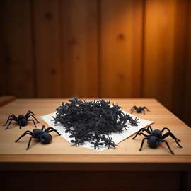 BWESOO 100Pcs Black Fake Black Ant Realistic Imitation for Halloween Prank Props Simple and Sophisticated Design Executive Desk Games