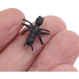 BWESOO 100Pcs Black Fake Black Ant Realistic Imitation for Halloween Prank Props Simple and Sophisticated Design Executive Desk Games