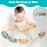 HYSZXUS Bath Toys Floating Boats with Silicone Bathtub Toys,9pcs Mold Free Baby Bath Toys for Infants 6-12-18 Months,Water Table Toys for Toddlers 1-3,Shower Toys Pool Toys for 1 2 3 4 Boys Girls Kids