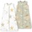 TOTBASIC Sleep Sack 0-6 Months 2-Pack,0.5 TOG Summer Wearable Blanket with 2-Way Safe Zippers,Soft Sleeping Bag for Babies